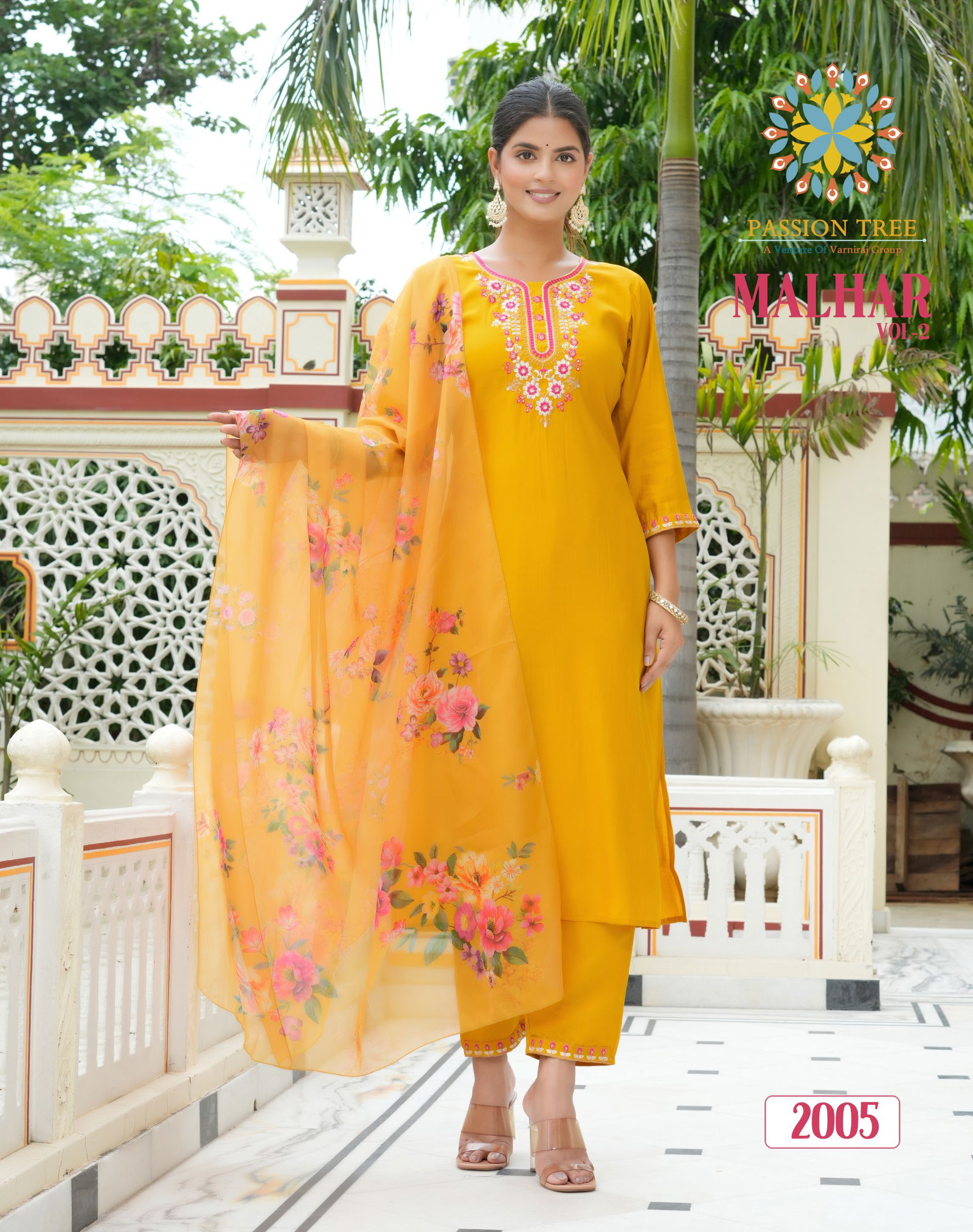 Malhar Vol 2 By Passion Tree Roman Silk Embroidery Readymade Suits Wholesale Price In Surat
